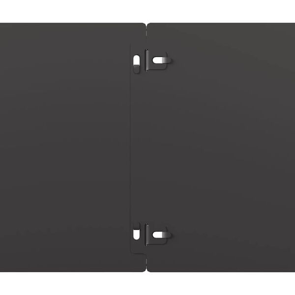 vidaXL Περιφράξεις γκαζόν 10 τεμάχια Μαύρο από χάλυβα ψυχρής έλασης