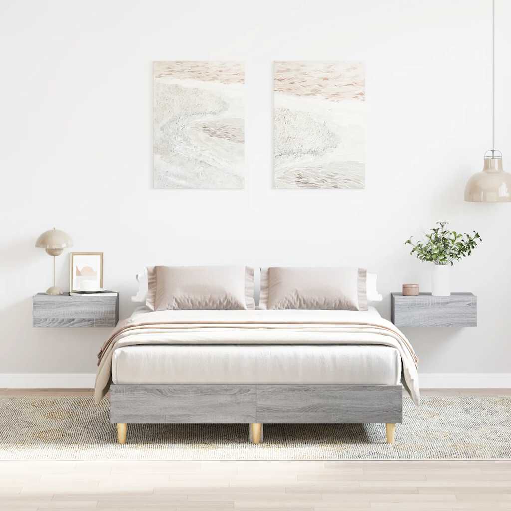 vidaXL Πλαίσιο Κρεβατιού χωρίς Στρώμα Γκρι Sonoma 120x200 εκ.