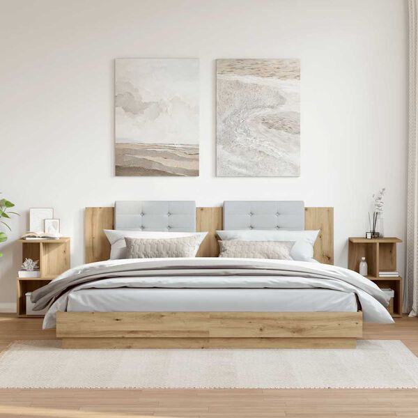 vidaXL &Kappa;&omicron;&mu;&omicron;&delta;ί&nu;&alpha; 2 &tau;&epsilon;&mu;ά&chi;&iota;&alpha; Artisan Oak 35x35x55 cm &Kappa;&alpha;&tau;&alpha;&sigma;&kappa;&epsilon;&upsilon;&alpha;&sigma;&mu;έ&nu;&omicron; &xi;ύ&lambda;&omicron;