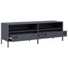 vidaXL Έπιπλο Τηλεόρασης Ανθρακί 135x39x43,5 εκ. Ατσάλι Ψυχρής Έλασης