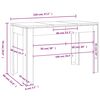 vidaXL Τραπεζαρία Λευκή 120 x 60 x 76 εκ. από Επεξ. Ξύλο