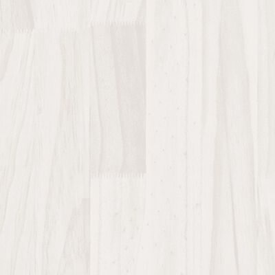 vidaXL Ζαρντινιέρα Λευκή 110 x 31 x 70 εκ. από Μασίφ Ξύλο Πεύκου