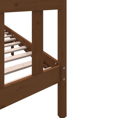 vidaXL Πλαίσιο Κρεβατιού Καφέ Μελί 160 x 200 εκ. από Μασίφ Ξύλο Πεύκου