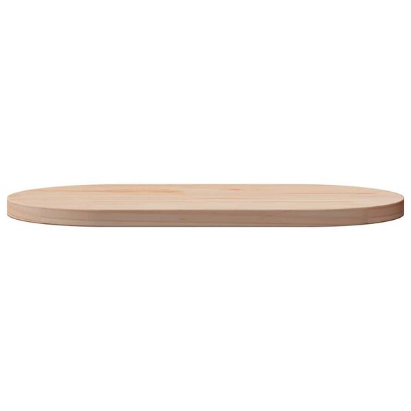 vidaXL Επιφάνεια Τραπεζιού Οβάλ 70x35x2,5 εκ. από Μασίφ Ξύλο Πεύκου