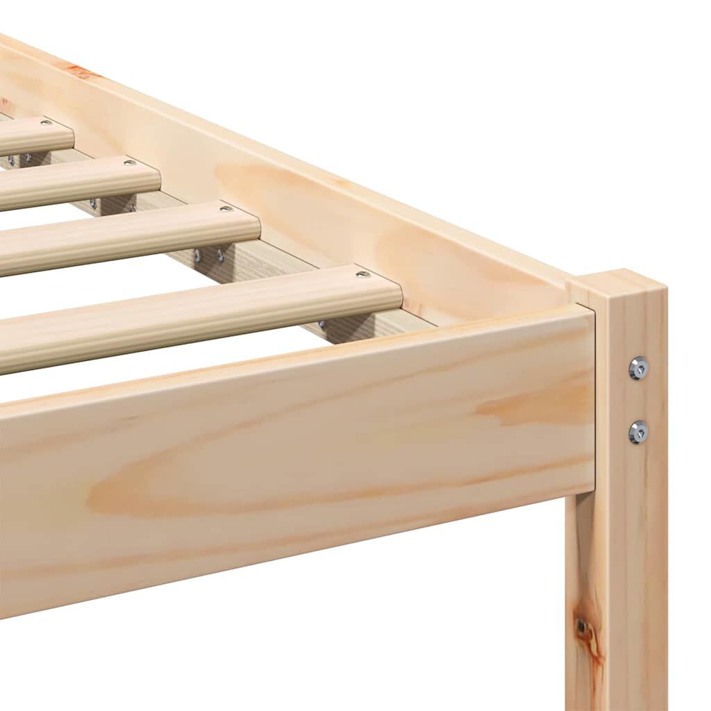 vidaXL Σκελετός Κρεβατιού Καφέ 150 x 200 cm Μασίφ ξύλο πεύκου