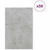 vidaXL Διακοσμητικά Πάνελ 50 pcs Γκρι σκυροδέματος 40 x 60 x 0.3 εκ.