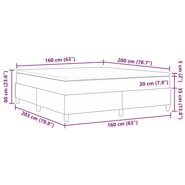 vidaXL Κρεβάτι με Στρώμα, Κρεμ, 160 x 200 εκ, Υφασμάτινο Βελουτέ