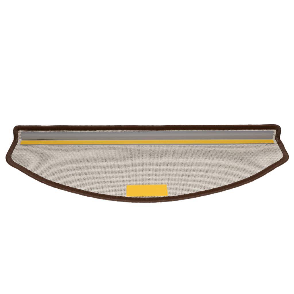 vidaXL Πατάκια Σκάλας 10 τεμ. Coffee Brown 65x24x4 εκ.