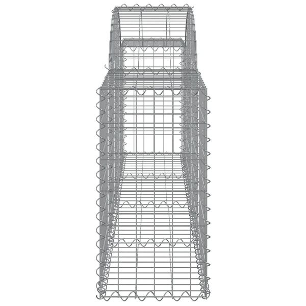 vidaXL Συρματοκιβώτια Τοξωτά 9 τεμ. 200x30x60/80 εκ. Γαλβαν. Ατσάλι