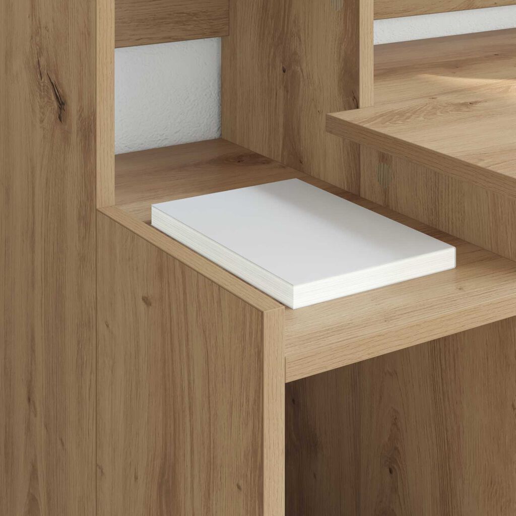 vidaXL Γραφείο artisan δρυς 97 x 45 x 90 εκ. Επεξεργασμένο ξύλο