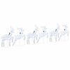 vidaXL LED Ρούντερ 6 pcs Ασημί ύφασμα