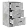 vidaXL Κομοδίνο Γκρι σκυροδέματος 38 x 38 x 66 εκ Επεξεργασμένο ξύλο