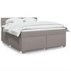 vidaXL &Kappa;&rho;&epsilon;&beta;ά&tau;&iota; Boxspring &mu;&epsilon; &Sigma;&tau;&rho;ώ&mu;&alpha; Taupe 180x200 &epsilon;&kappa;. &Upsilon;&phi;&alpha;&sigma;&mu;ά&tau;&iota;&nu;&omicron;