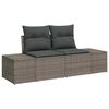 vidaXL Σετ Καναπέ Κήπου 7 pcs Γκρι 55 x 62 x 69 εκ Πολυ ράταν