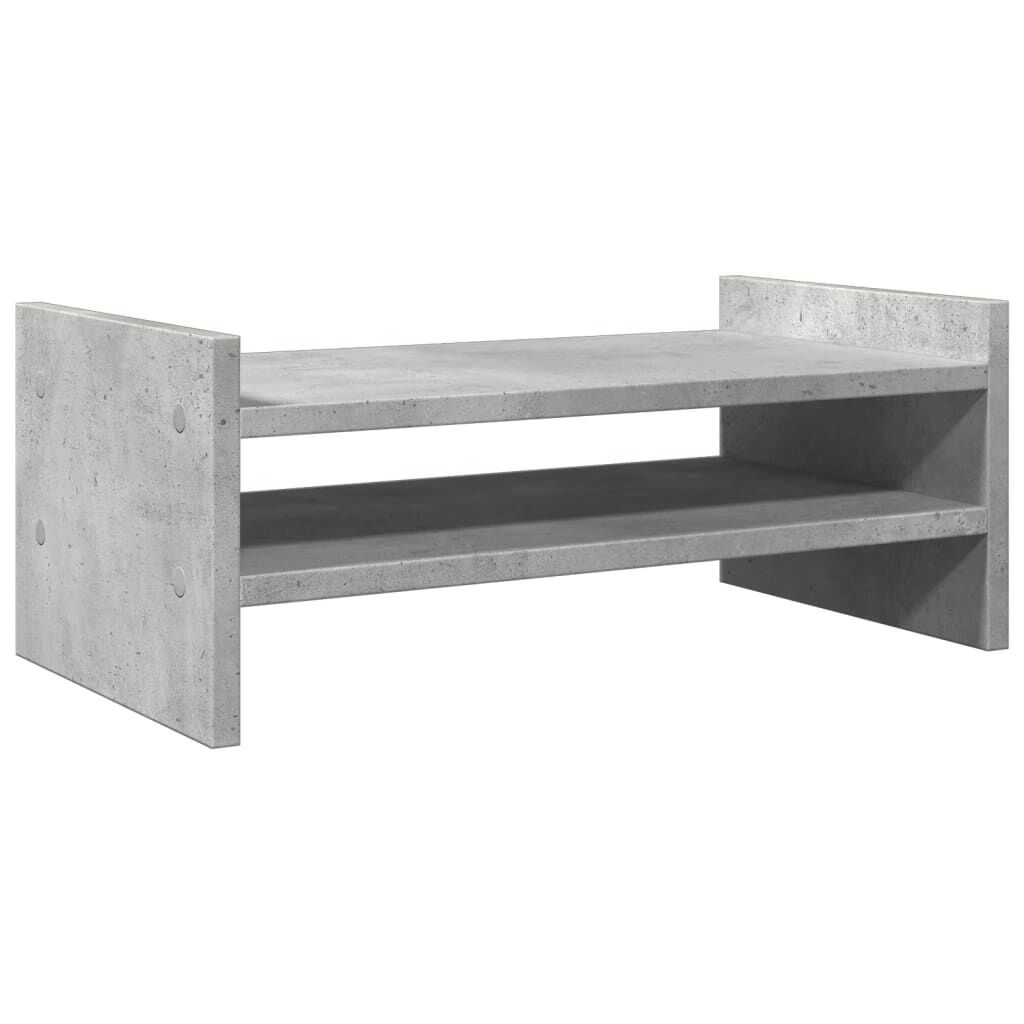vidaXL Βάση Οθονών Γκρι του Σκυροδέματος 50x27x20 εκ. από Επεξ. Ξύλο