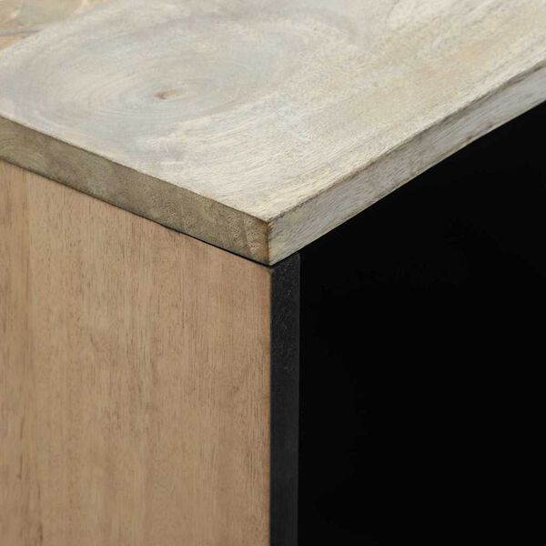 vidaXL Πλαϊνό γραφείο Λευκό 80 x 33 x 75 εκ Μασίφ ξύλο μάνγκο