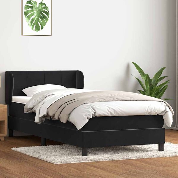 vidaXL &Kappa;&rho;&epsilon;&beta;ά&tau;&iota; Boxspring &mu;&epsilon; &Sigma;&tau;&rho;ώ&mu;&alpha; &Mu;&alpha;ύ&rho;&omicron; 90x220 &epsilon;&kappa;. &Beta;&epsilon;&lambda;&omicron;ύ&delta;&iota;&nu;&omicron;