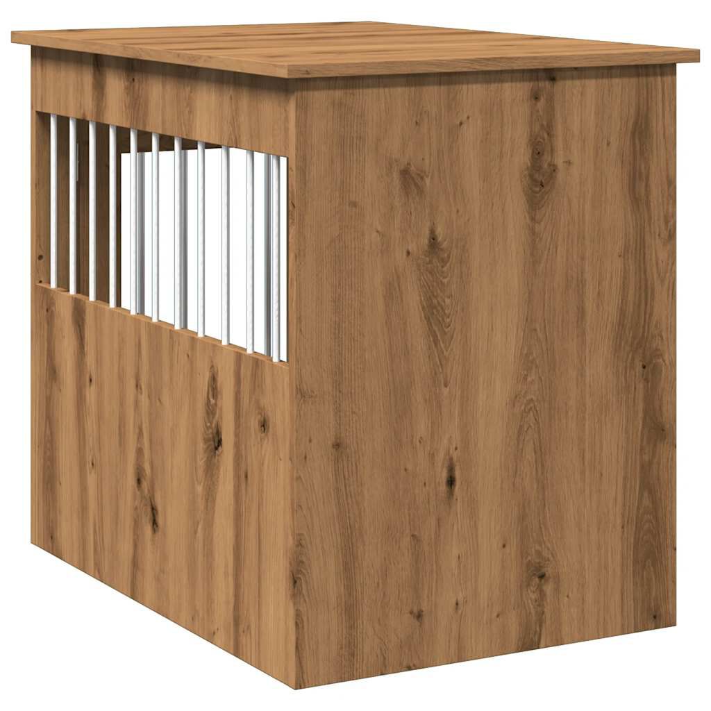 vidaXL Έπιπλα κλουβιού σκύλου Artisan Oak Κατασκευασμένο ξύλο