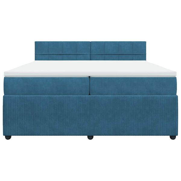 vidaXL &Kappa;&rho;&epsilon;&beta;ά&tau;&iota; Boxspring &mu;&epsilon; &Sigma;&tau;&rho;ώ&mu;&alpha; &Mu;&pi;&lambda;&epsilon; 200x200 &epsilon;&kappa;. &Beta;&epsilon;&lambda;&omicron;ύ&delta;&iota;&nu;&omicron;