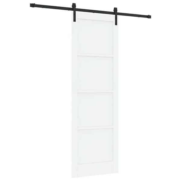 vidaXL Συρόμενη Πόρτα Λευκό και μαύρο 78 x 232 cm