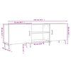 vidaXL Έπιπλο Τηλεόρασης Μαύρο 150x30x50 εκ. Επεξεργασμένο Ξύλο