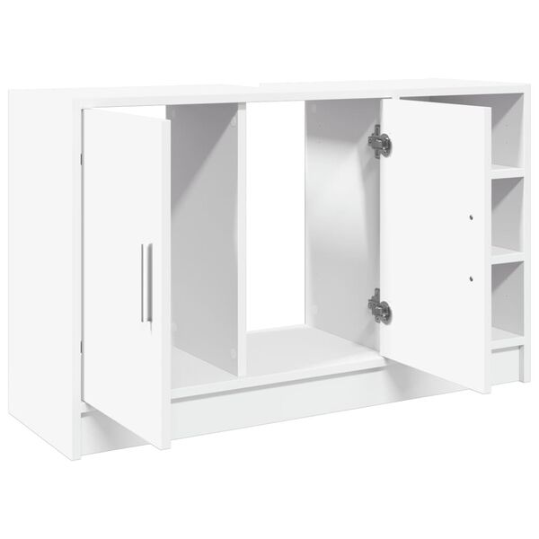 vidaXL Ντουλάπι Νιπτήρα Λευκό 90x29x55 εκ. Επεξεργασμένο Ξύλο