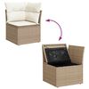 vidaXL Σετ Καναπέ Κήπου με αποθήκευση 8 pcs Μπεζ Πολυ ράταν