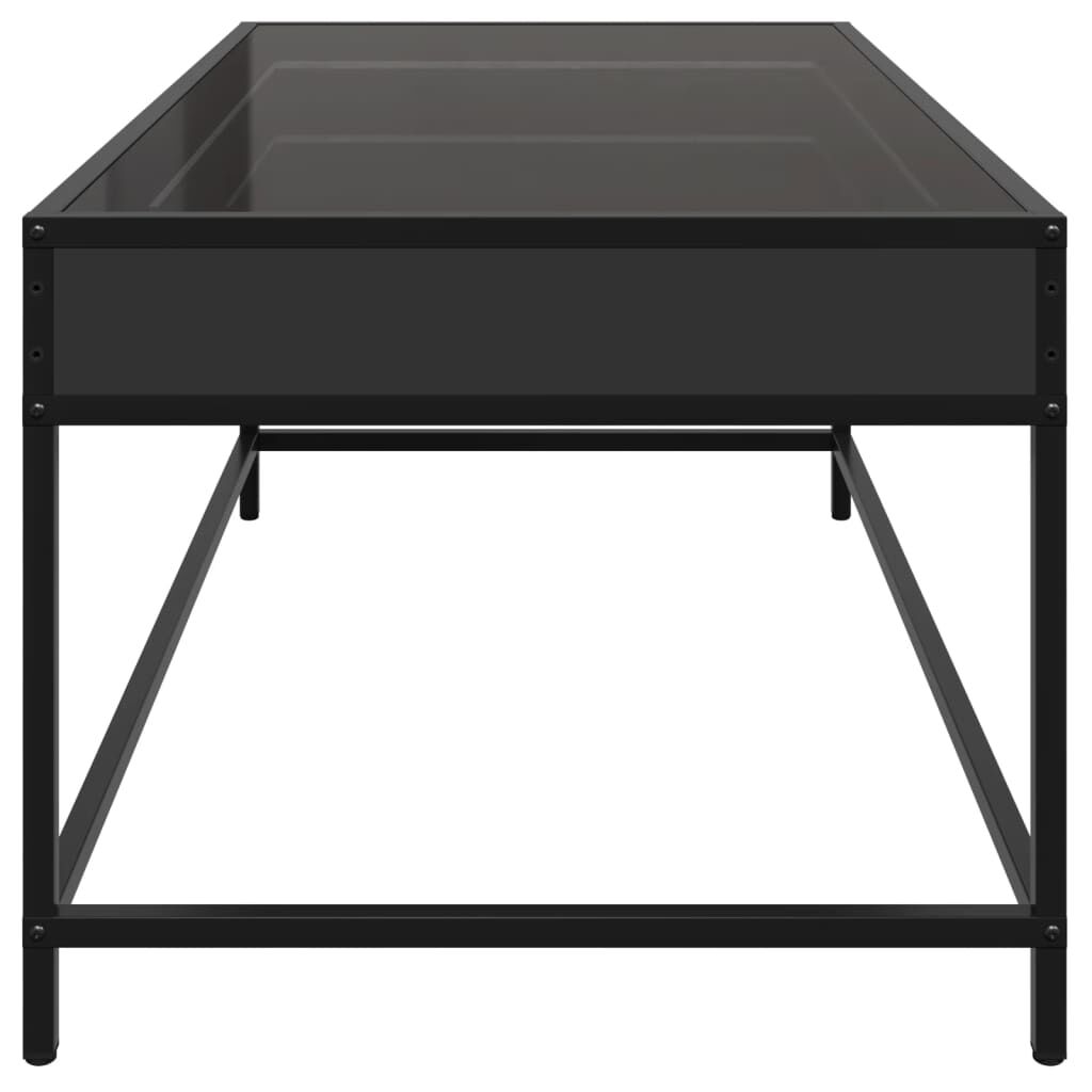 vidaXL Τραπεζάκι Σαλονιού Infinity LED Μαύρο 90x50x41 εκ.
