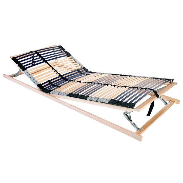 vidaXL Βάση κρεβατιού με λάμες Καφέ 70 x 190 cm Στερεό Ξύλο Μηλιάς