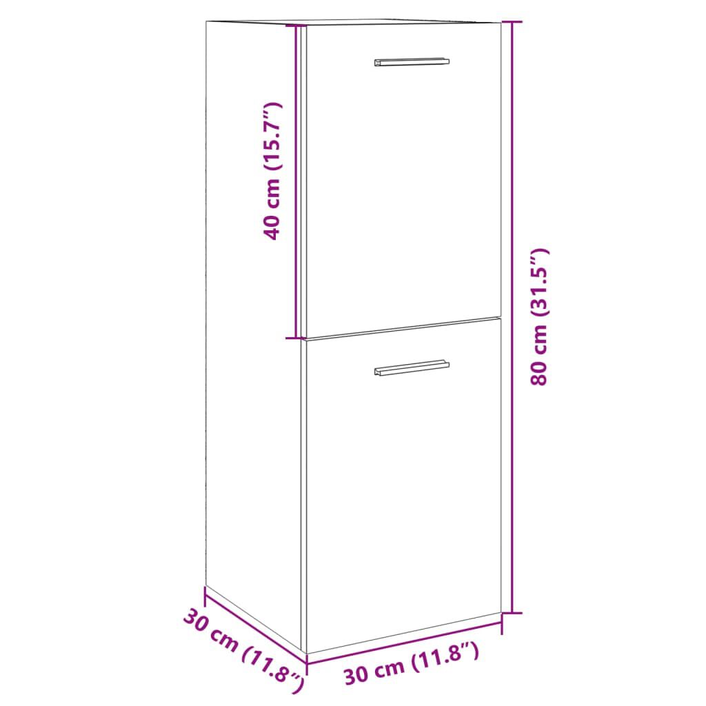 vidaXL Στήλη Μπάνιου Sonoma Δρυς 30 x 30 x 80 εκ. από Επεξ. Ξύλο