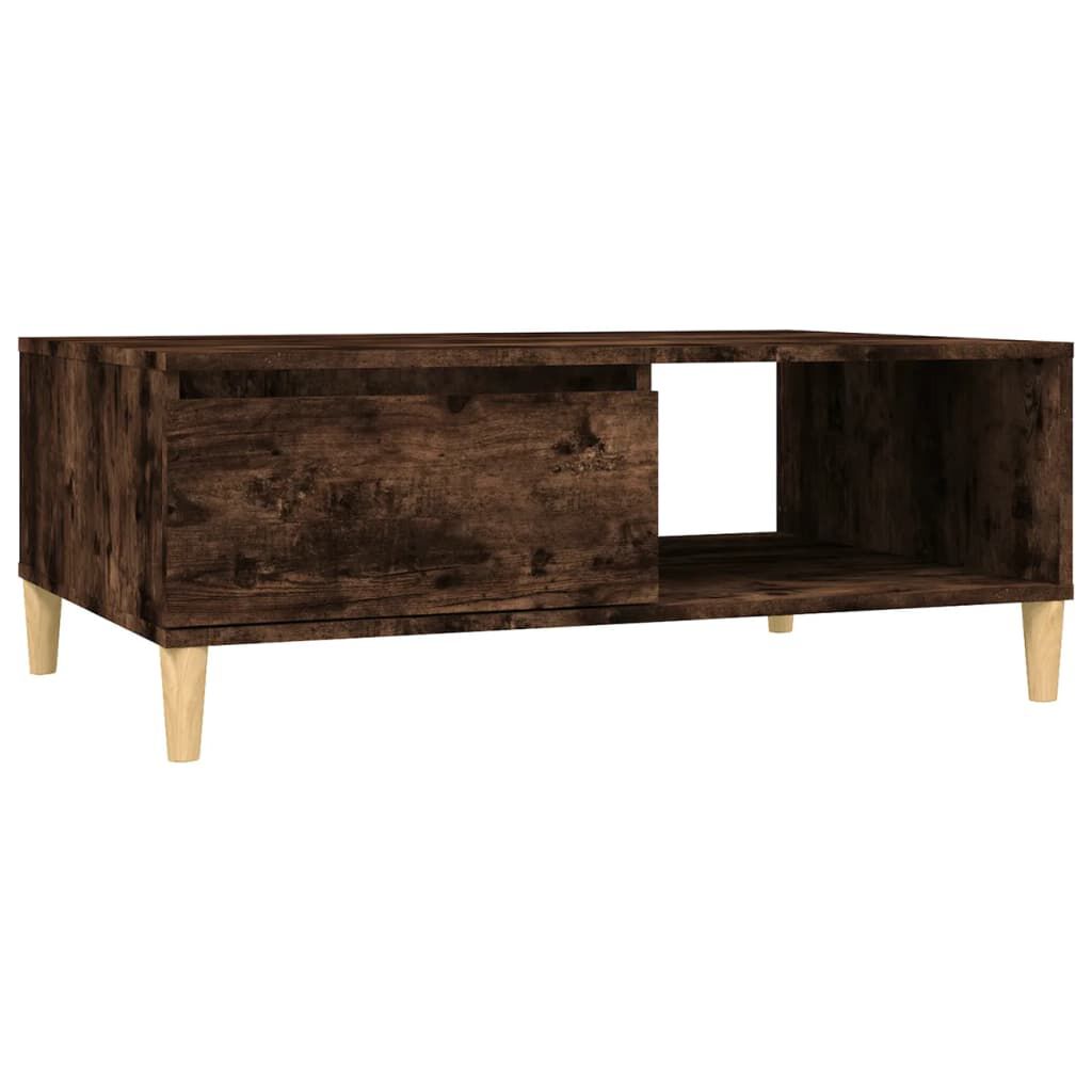 vidaXL Τραπεζάκι Σαλονιού Καπνιστή Δρυς 90x60x35 εκ. από Επεξ. Ξύλο
