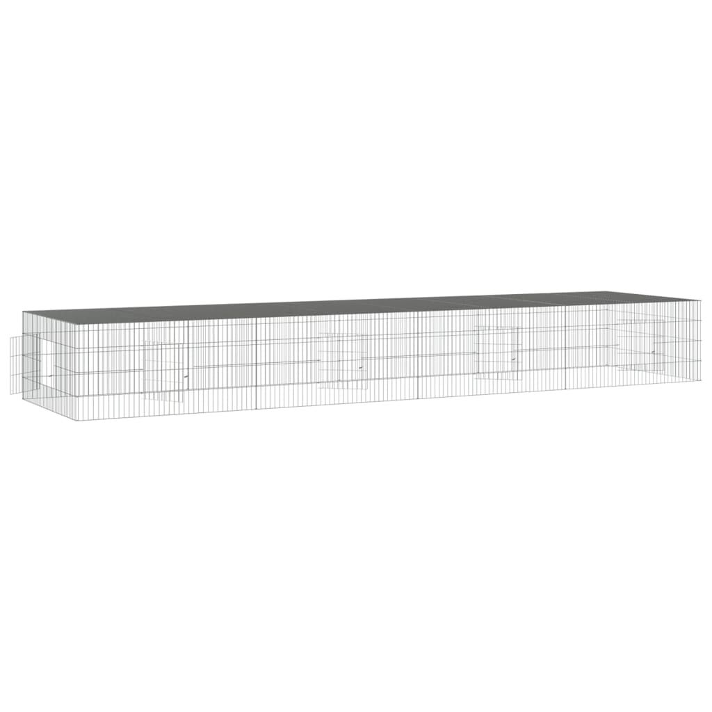 vidaXL Κλουβί Κουνελιών 4 Πάνελ 433x109x54 εκ. από Γαλβανισμένο Σίδερο