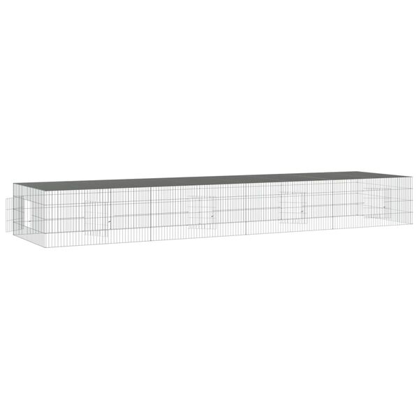 vidaXL Κλουβί Κουνελιών 4 Πάνελ 433x109x54 εκ. από Γαλβανισμένο Σίδερο