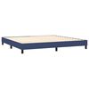 vidaXL Κρεβάτι Boxspring με Στρώμα Μπλε 200x200 εκ. Υφασμάτινο