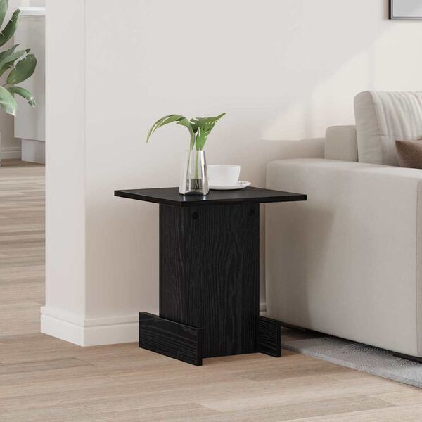vidaXL End Table &Mu;&alpha;ύ&rho;&eta; &Omicron;&xi;&upsilon;ά 35,5 x 35 x 40 &epsilon;&kappa; &Epsilon;&pi;&epsilon;&xi;&epsilon;&rho;&gamma;&alpha;&sigma;&mu;έ&nu;&omicron; &xi;ύ&lambda;&omicron;