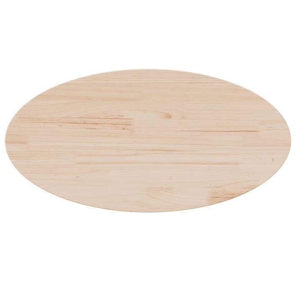 vidaXL Επιφάνεια Τραπεζιού Οβάλ 60x30x2,5 εκ. από Μασίφ Ξύλο Πεύκου