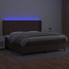 vidaXL &Kappa;&rho;&epsilon;&beta;ά&tau;&iota; Boxspring &mu;&epsilon; &Sigma;&tau;&rho;ώ&mu;&alpha; & LED &Kappa;&alpha;&phi;έ 200x200 &epsilon;&kappa;. &Sigma;&upsilon;&nu;&theta;. &Delta;έ&rho;&mu;&alpha;