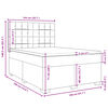 vidaXL Κρεβάτι Boxspring με Στρώμα Σκούρο Πράσινο 140x190εκ. Βελούδινο