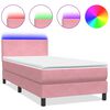vidaXL &Kappa;&rho;&epsilon;&beta;ά&tau;&iota; Boxspring &mu;&epsilon; &Sigma;&tau;&rho;ώ&mu;&alpha; & LED &rho;&omicron;&zeta; 80x210 &epsilon;&kappa;. &Beta;&epsilon;&lambda;&omicron;ύ&delta;&iota;&nu;&omicron;