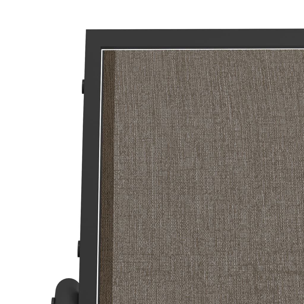 vidaXL Πάγκος Κήπου Κουνιστός Καφέ 120,5x76x86,5 εκ. Textilene/Ατσάλι