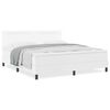 vidaXL Κρεβάτι με Στρώμα με στρώμα Λευκό 180 x 200 cm Τεχνητό δέρμα