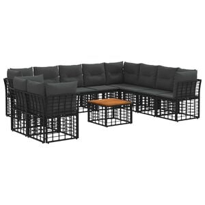 vidaXL &Sigma;&epsilon;&iota;&rho;ά &Kappa;&alpha;&nu;&alpha;&pi;έ &Epsilon;&xi;&omega;&tau;&epsilon;&rho;&iota;&kappa;&omicron;ύ 11 pcs &Mu;&alpha;ύ&rho;&omicron; &kappa;&alpha;&iota; &Sigma;&kappa;&omicron;ύ&rho;&omicron; &Gamma;&kappa;&rho;ί&zeta;&omicron;