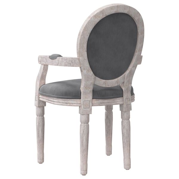 vidaXL Καρέκλα Τραπεζαρίας Σκούρο Γκρι 54 x 56 x 96,5 εκ. Βελούδινη
