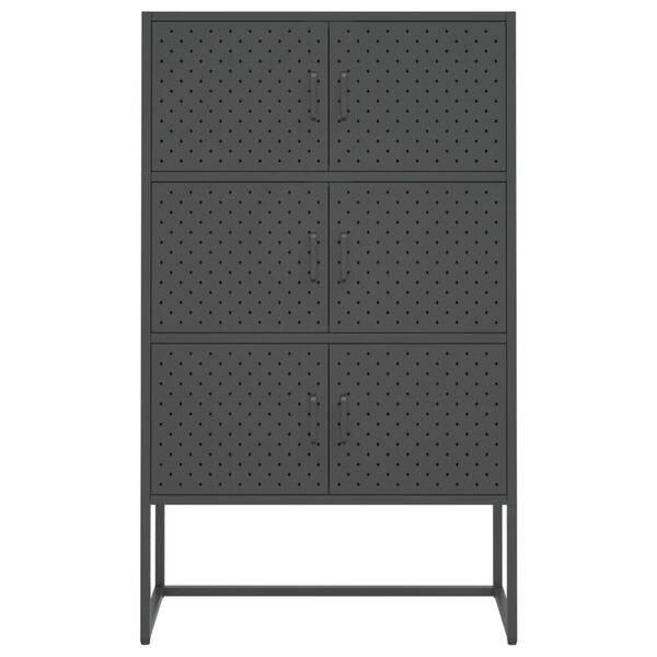 vidaXL Ντουλάπι Ανθρακί 80 x 35 x 135 εκ. από Ατσάλι