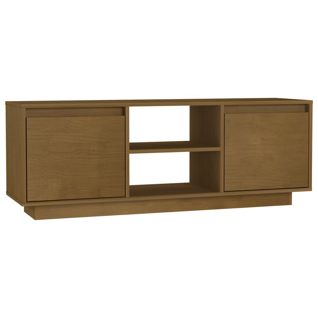 vidaXL Έπιπλο Τηλεόρασης Καφέ Μελί 110x30x40 εκ. από Μασίφ Ξύλο Πεύκου