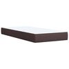 vidaXL Κρεβάτι Boxspring με Στρώμα Σκούρο Καφέ 90x190 εκ. Υφασμάτινο