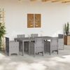 vidaXL Τραπέζι Κήπου Ανοιχτό γκρι 200 x 100 x 73 εκ. συνθετικό ρατάν