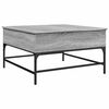 vidaXL Τραπεζάκι Σαλονιού Γκρι Sonoma 80x80x45 εκ. Επεξ. Ξύλο/Μέταλλο