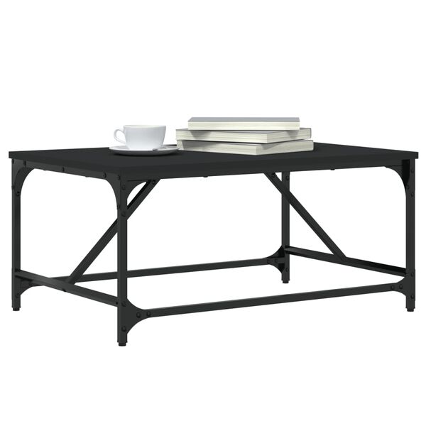 vidaXL Τραπεζάκι Σαλονιού Μαύρο 75 x 50 x 35 εκ. από Επεξεργ. Ξύλο