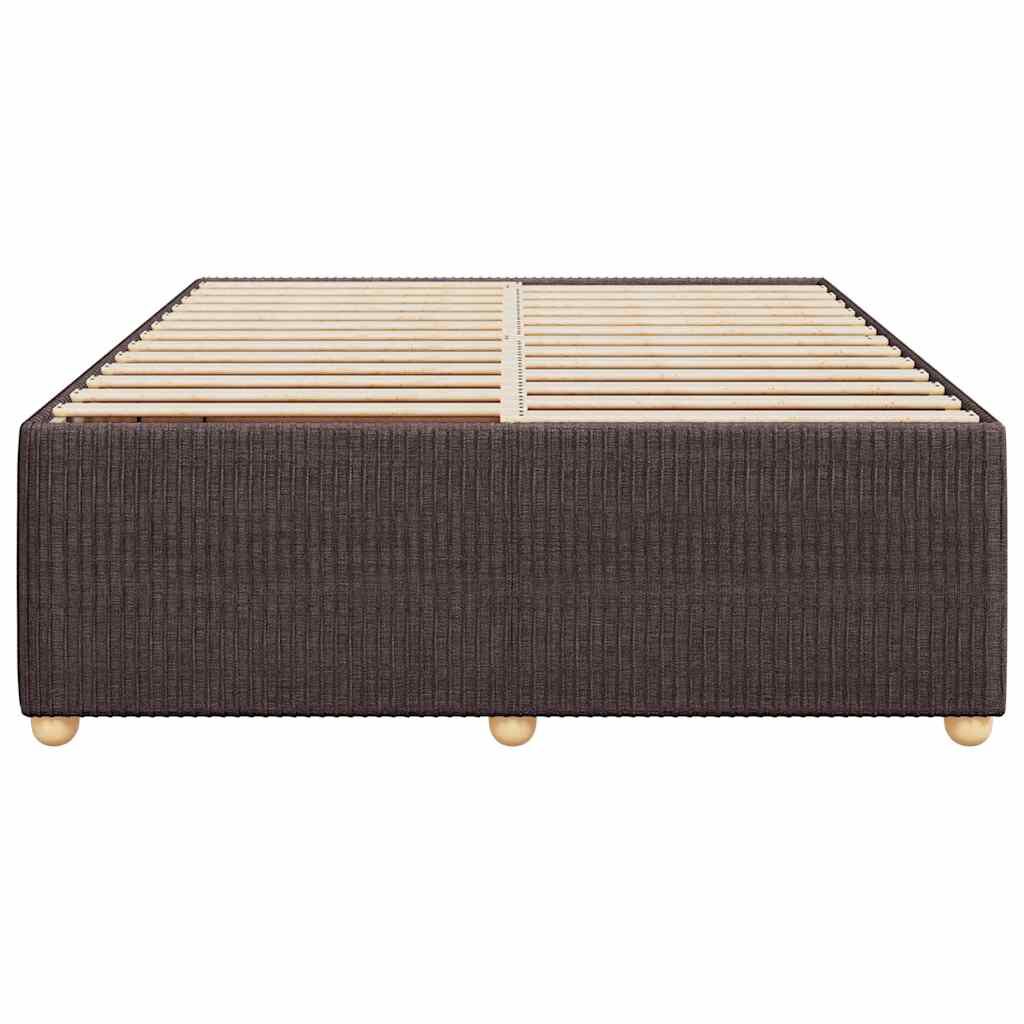 vidaXL Σκελετός Κρεβατιού Χωρίς Στρώμα Καφέ 140x200 εκ.Υφασμάτινο